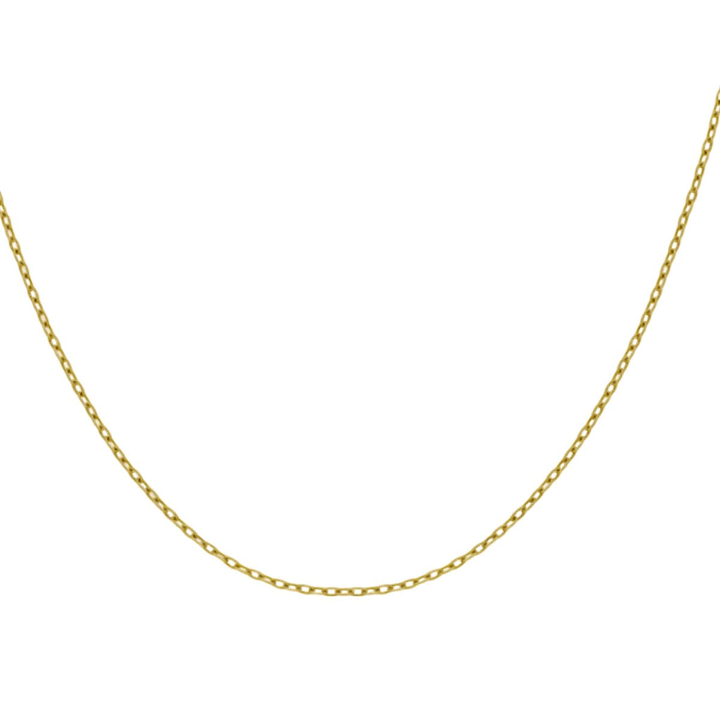 9K Yellow Gold Twist Oval Belcher Chain (Size - 16), Gold Wt. 3.9 Gms