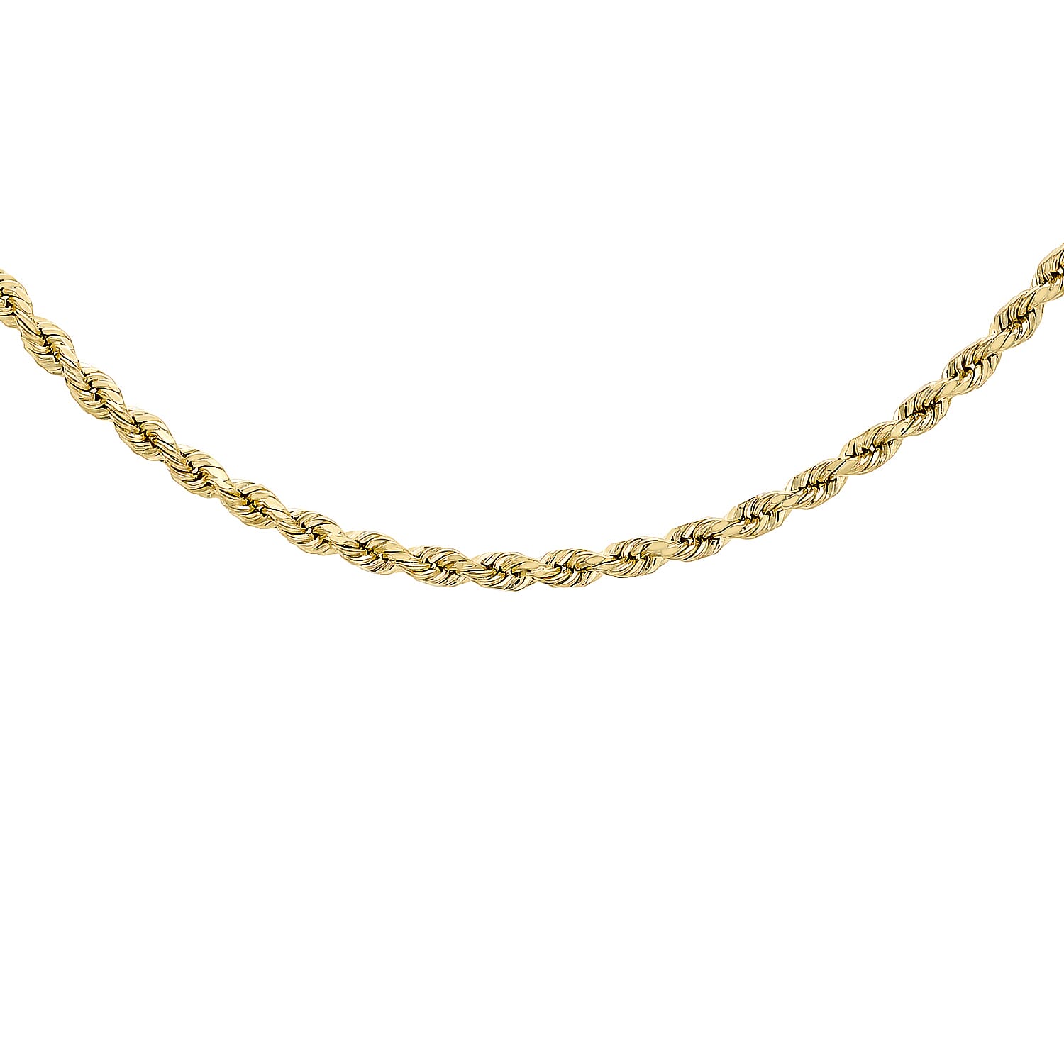 Diamond Cut Rope Chain 16 Inch in 9K Yellow Gold 7581535 0