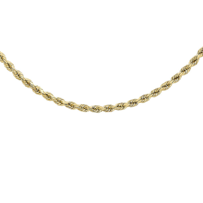 Diamond Cut Rope Chain 16 Inch in 9K Yellow Gold 7581535 1