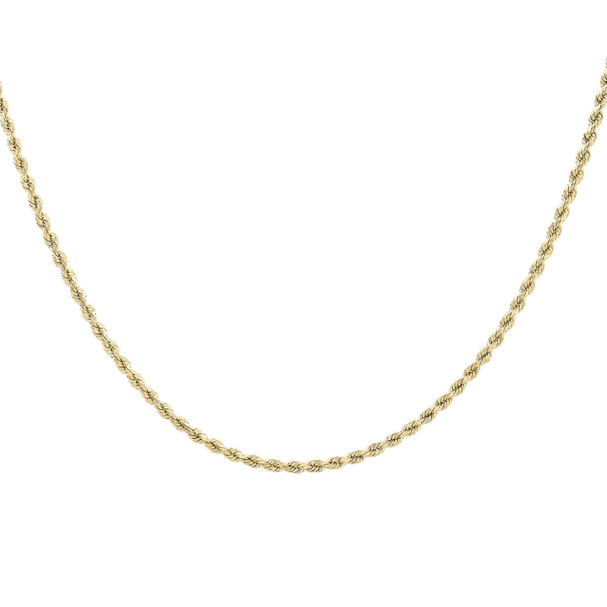Diamond Cut Rope Chain 16 Inch in 9K Yellow Gold 7581535 3