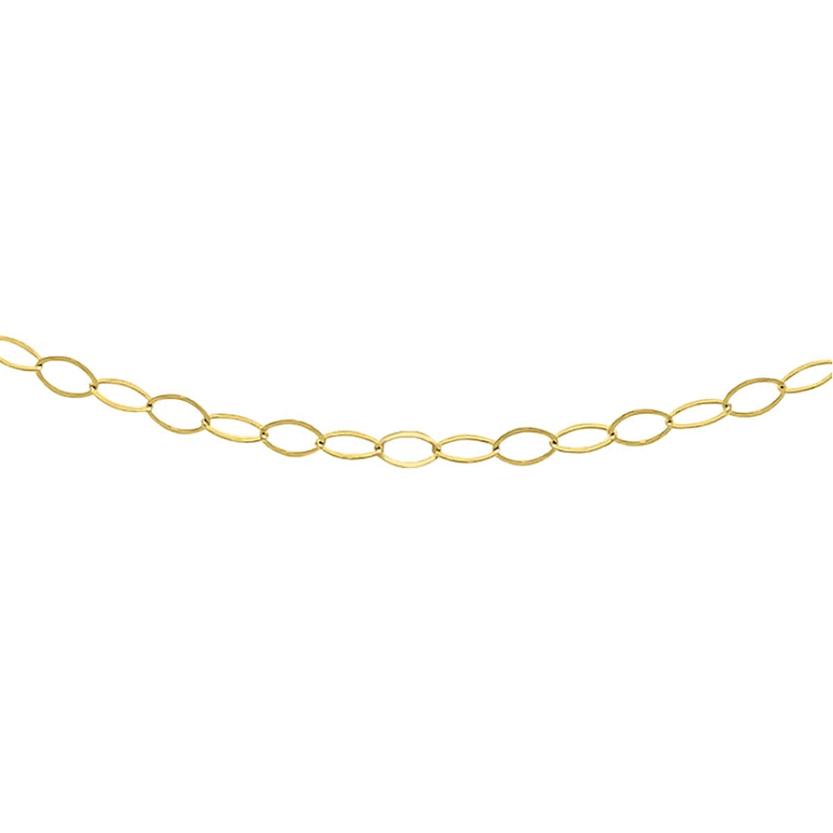 9K Yellow Gold Soldered Trace Chain (Size - 16-18) With Spring Ring Clasp 8024981 0