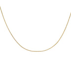 9K Yellow Gold Diamond Cut Curb Chain (Size - 18) With Spring Ring Clasp