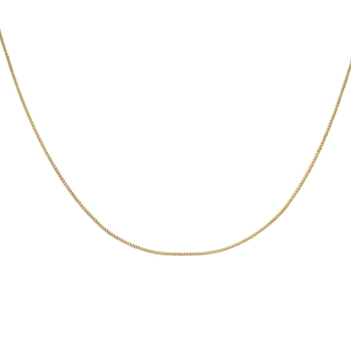 9K Yellow Gold Diamond Cut Curb Chain (Size - 18) With Spring Ring Clasp 8024994 0