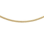 9K Yellow Gold Diamond Cut Curb Chain (Size - 18) With Spring Ring Clasp