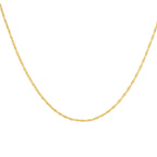 9K Yellow Gold Prince of Wales Chain (Size - 18) With Spring Ring Clasp