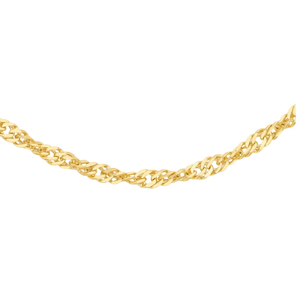 9K Yellow Gold Twist Curb Chain (Size - 18), 8024963 1