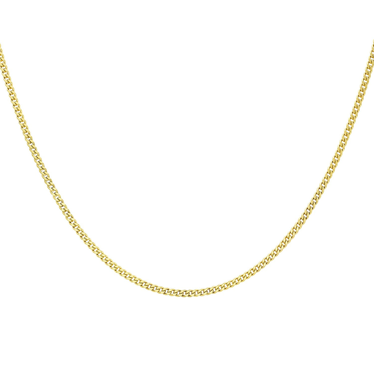 9K Yellow Gold 1.5MM Diamond Cut Curb Chain with Spring Clasp 18 Inch Diamond Cut 8133498 3