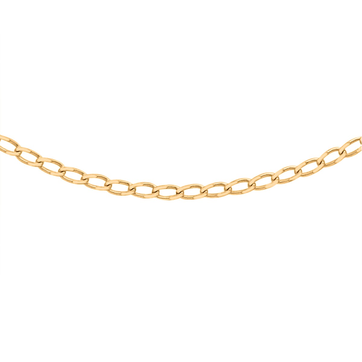 9K Yellow Gold Curb Necklace (Size - 18) with Spring Ring Clasp 7889754 0