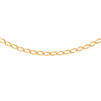9K Yellow Gold Curb Necklace (Size - 18) with Spring Ring Clasp.
