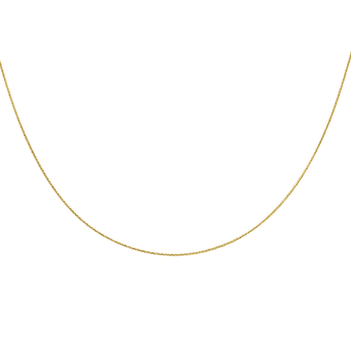 9K Yellow Gold Mini Spiga Chain (Size - 18) with Spring Ring Clasp 8127030 0