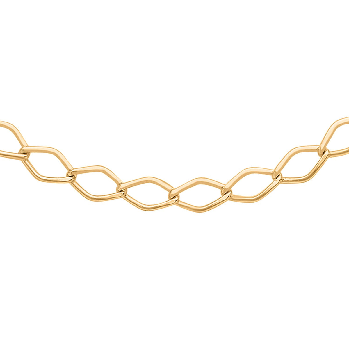 Italian Made 9K Yellow Gold 2.85MM Rhombus Necklace with Spring Ring Clasp 18 Inch 8356460 1
