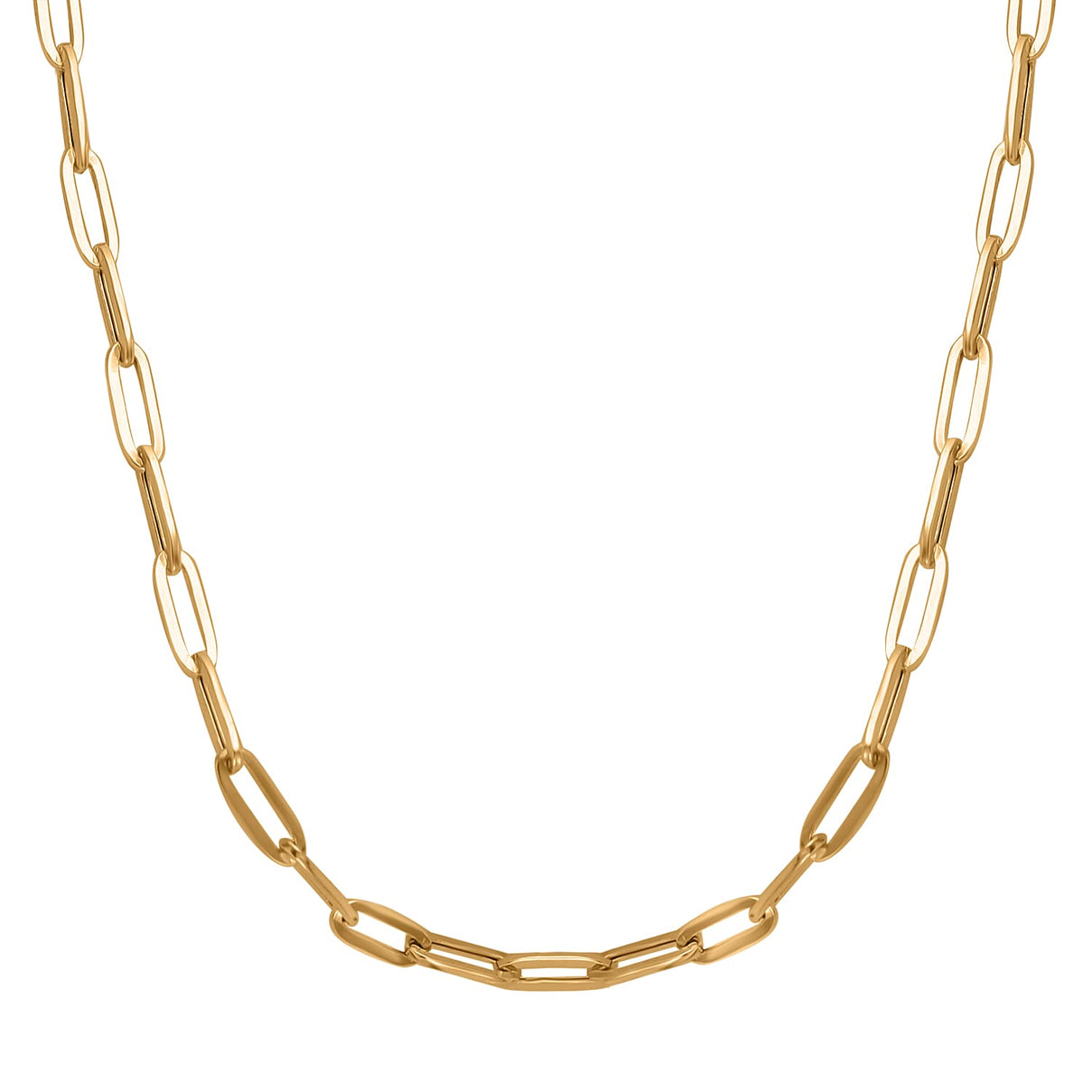 9K Yellow Gold 1.7MM Paper Clip Necklace (Size - 18) with Lobster Clasp 7663089 0