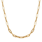 9K Yellow Gold Paper Clip Necklace (Size - 18)