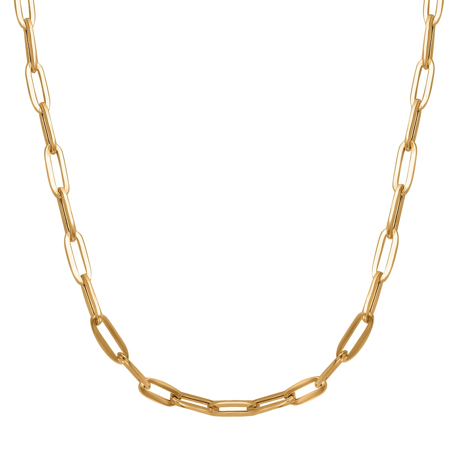 9K Yellow Gold 1.7MM Paper Clip Necklace (Size - 18) with Lobster Clasp 7663089 0