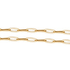 9K Yellow Gold Paper Clip Necklace (Size - 18)