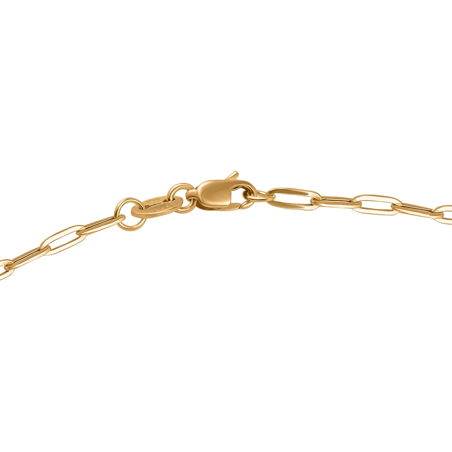 9K Yellow Gold 1.7MM Paper Clip Necklace (Size - 18) with Lobster Clasp 7663089 3