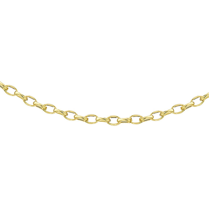 Oval Belcher Chain 18 Inch in 9K Yellow Gold 7578979 1