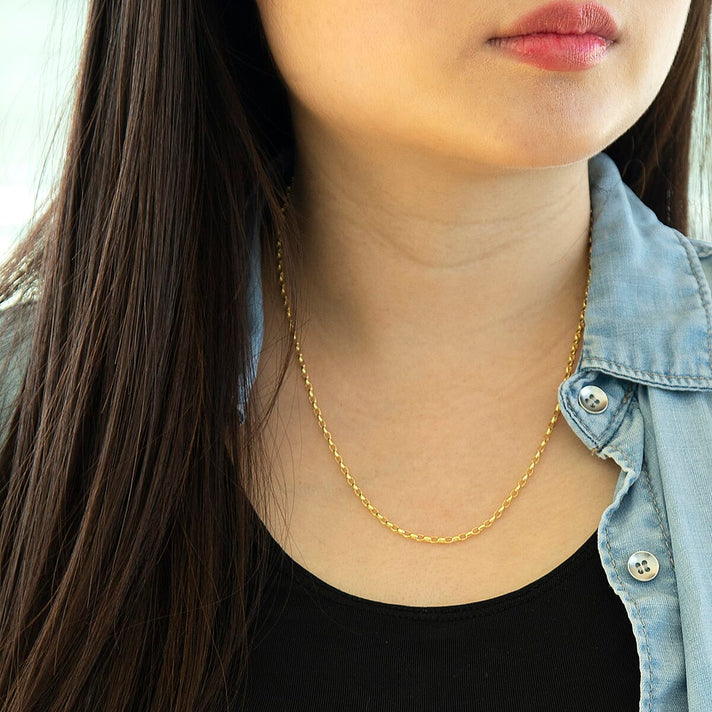 Oval Belcher Chain 18 Inch in 9K Yellow Gold 7578979 2