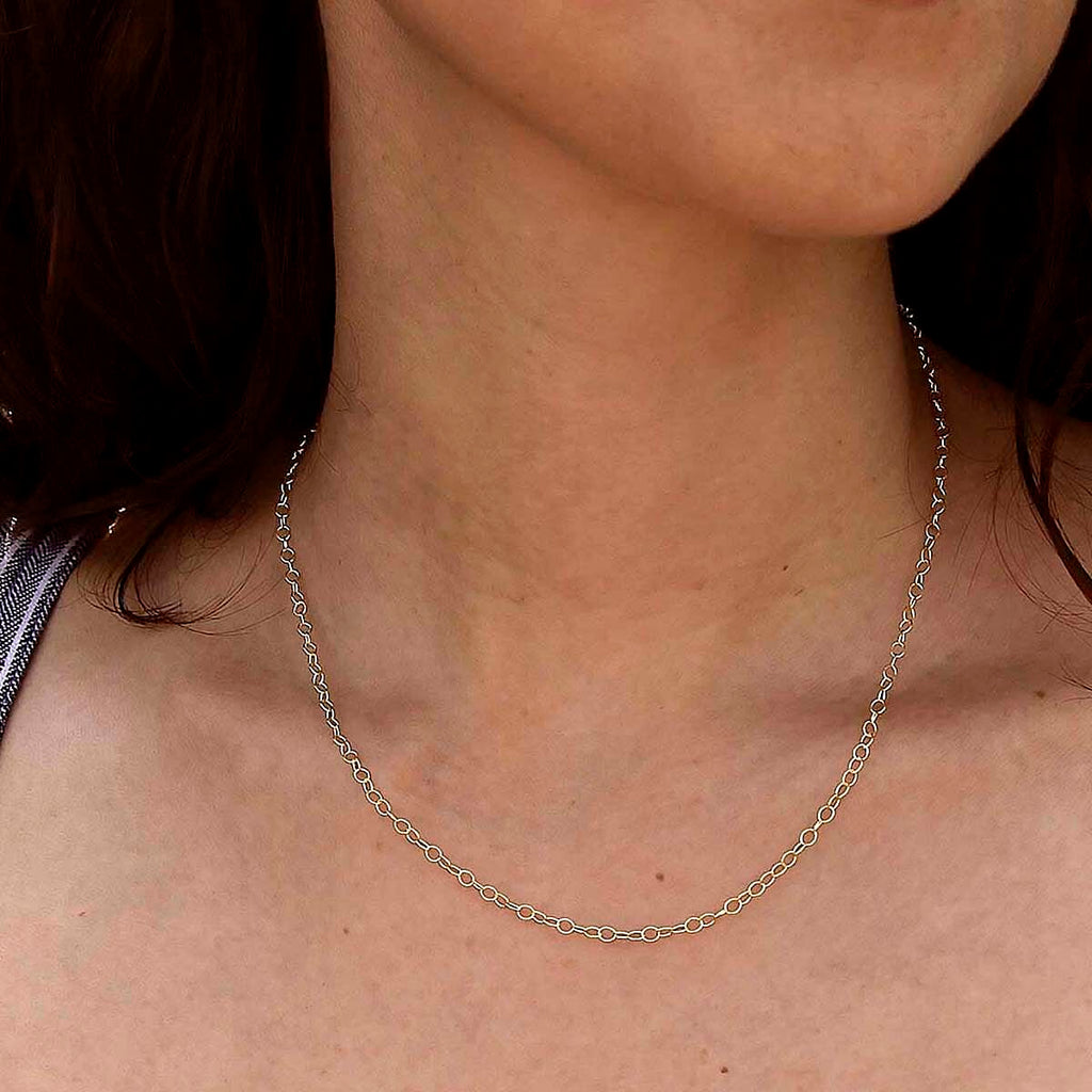 9K Yellow Gold  Chain (Size - 18),  Gold Wt. 1.6 Gms