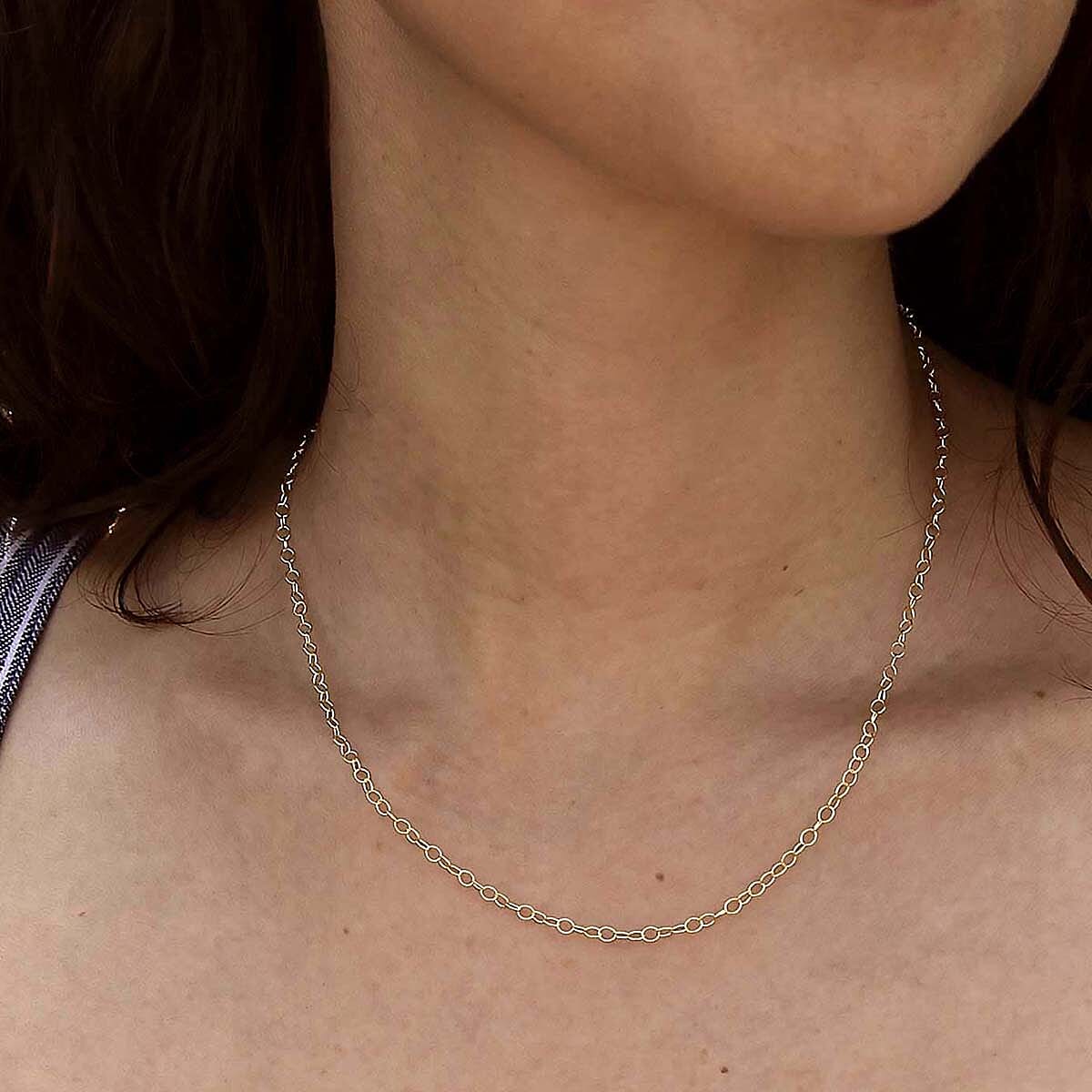 2.4mm 34 Trace Chain 18 Inch in 9K Yellow Gold 7578188 1