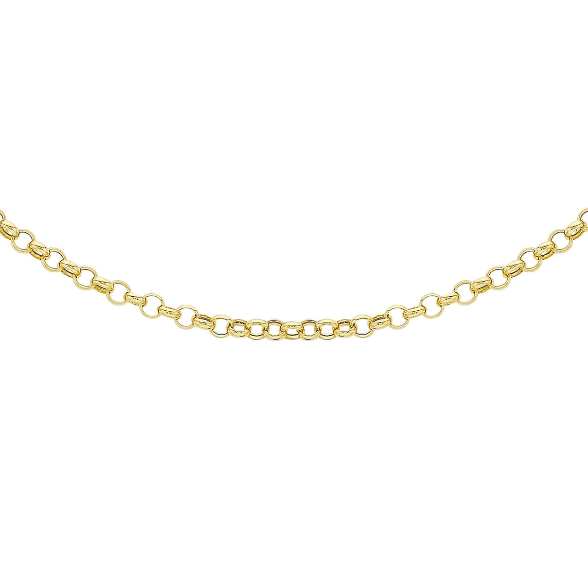 Round Belcher Chain 18 Inch in 9K Yellow Gold 7579337 0