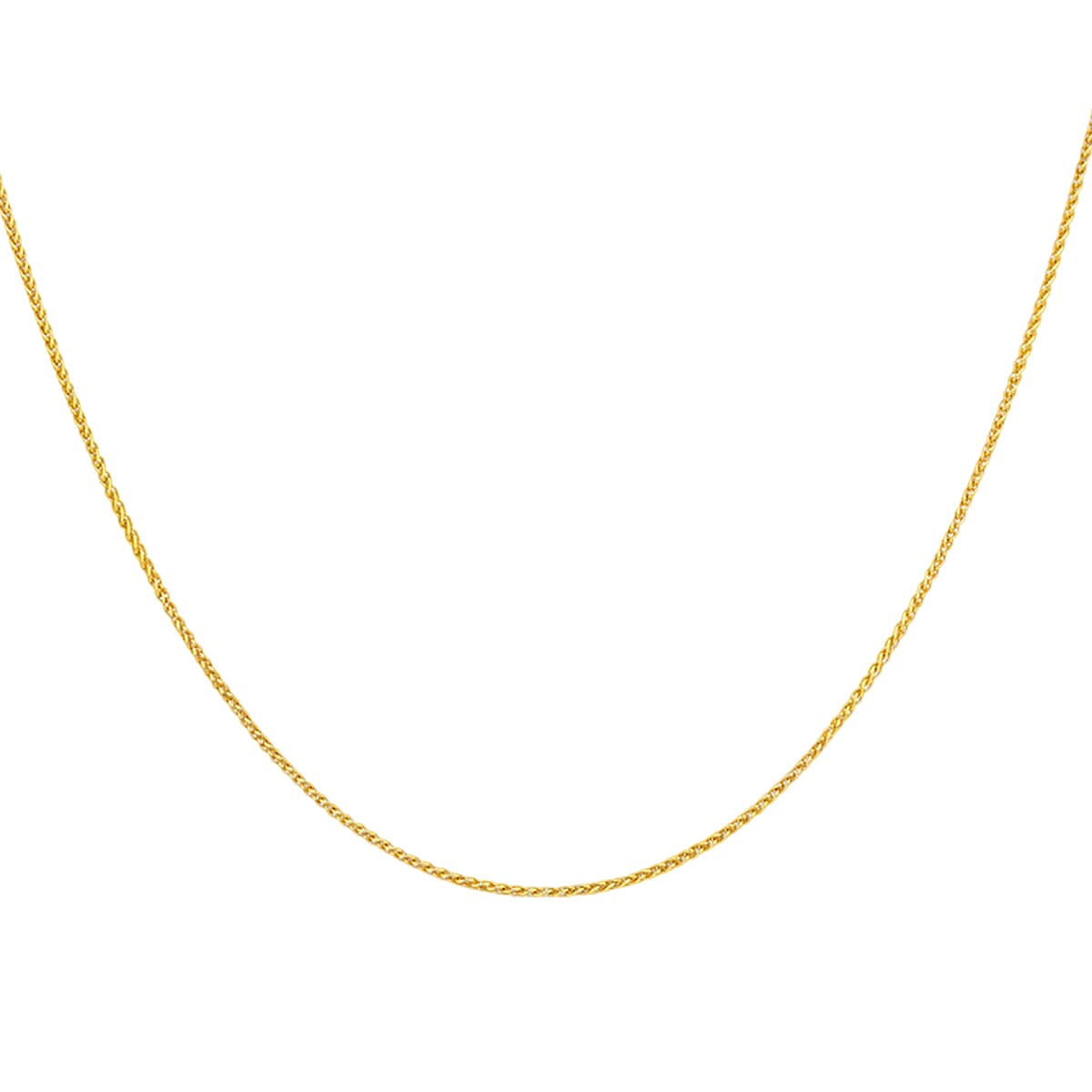 9K Yellow Gold Spiga Chain (Size - 18) with Spring Ring Clasp 8127026 0