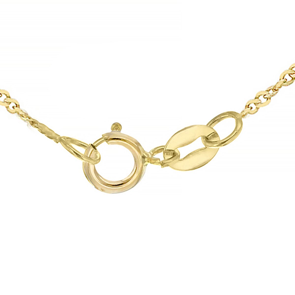 Diamond Cut Twist and Bar Curb Chain 18 Inch in 9K Yellow Gold 7579720 3