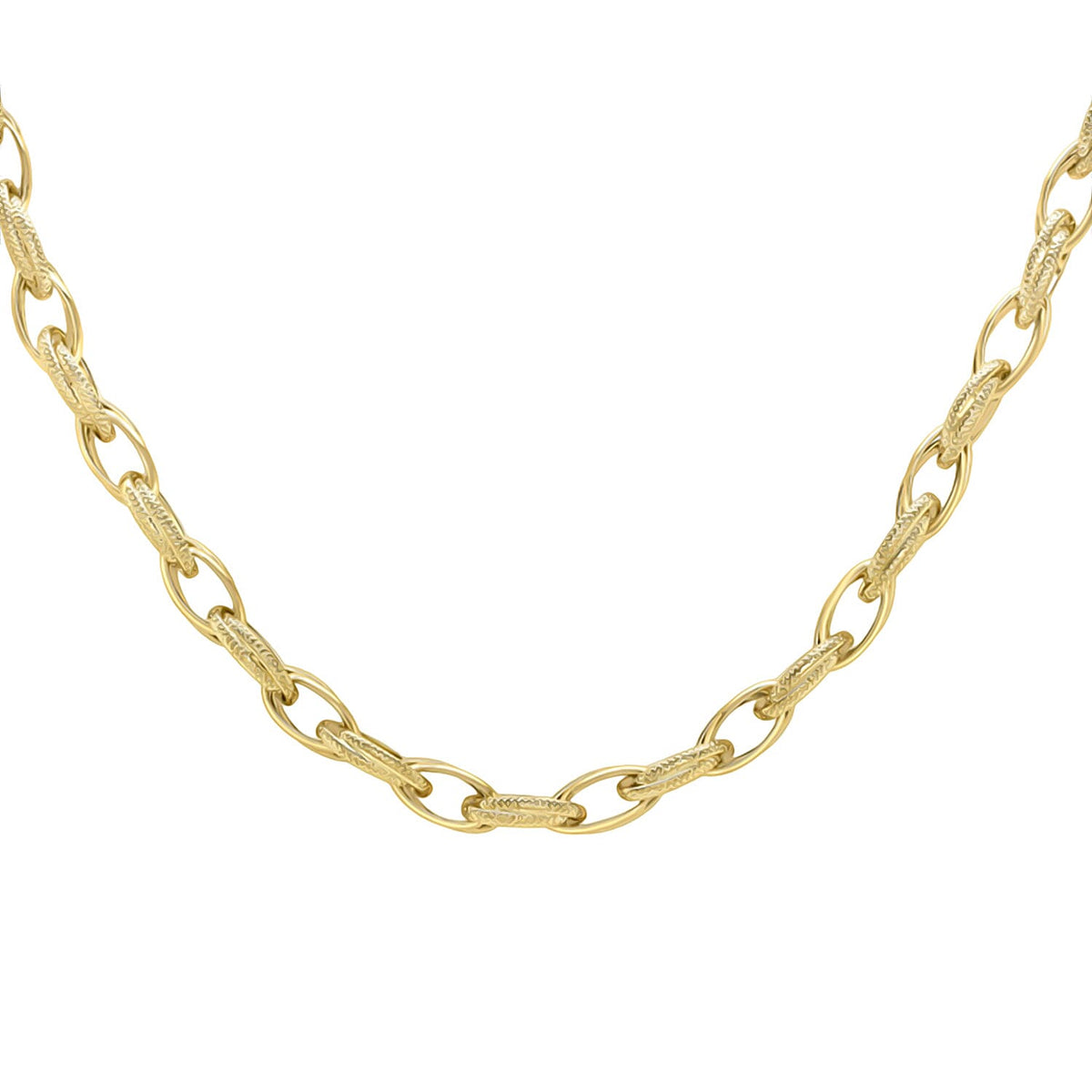 9K Yellow Gold Text Prince of Wales Chain (Size 18) with Seniorita Clasp 8124861 3