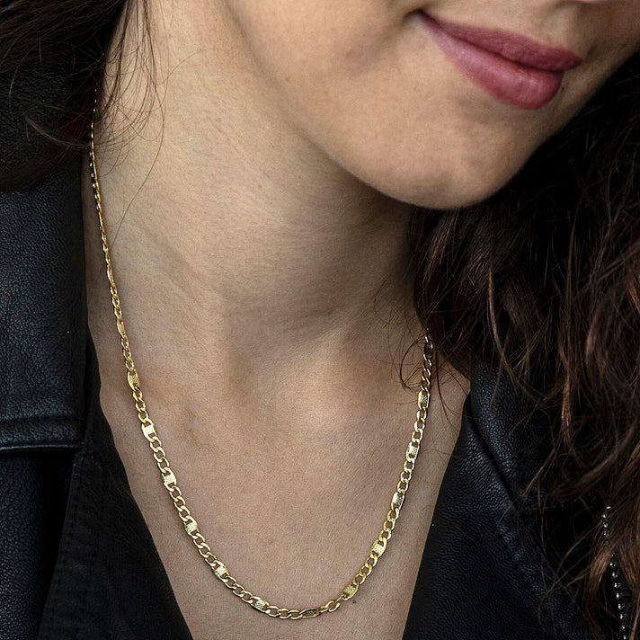 3.6mm Rambo Curb Chain 18 Inch in 9K Yellow Gold 7578178 2