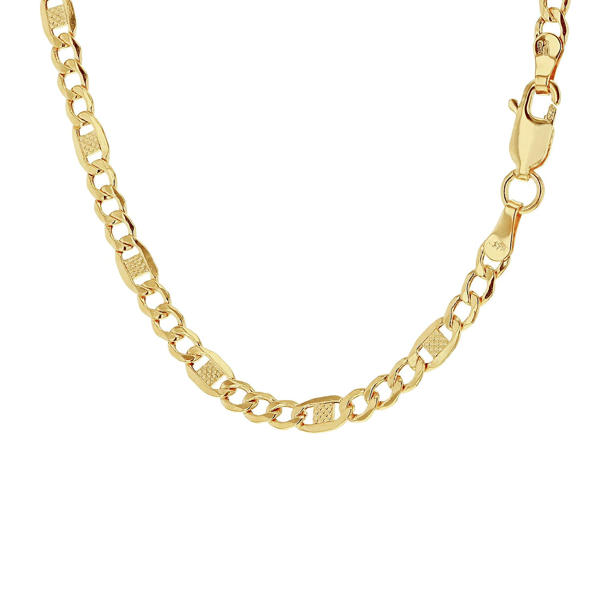 3.6mm Rambo Curb Chain 18 Inch in 9K Yellow Gold 7578178 4