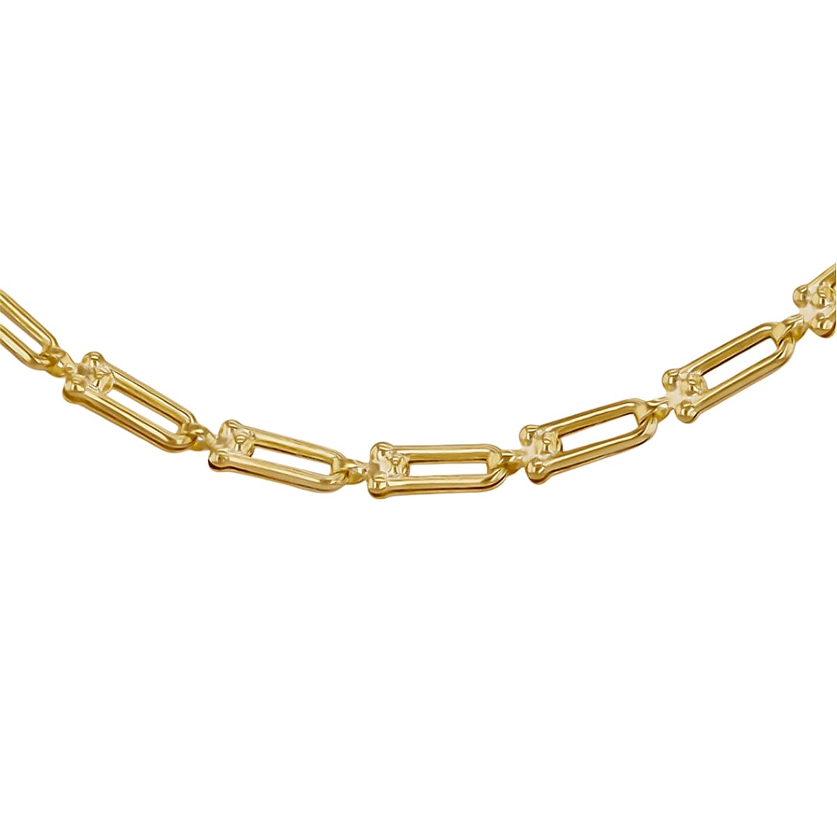 Designer Inspired Close Out - 9K Yellow Gold Industrial Link Necklace (Size - 18) 7768451 0