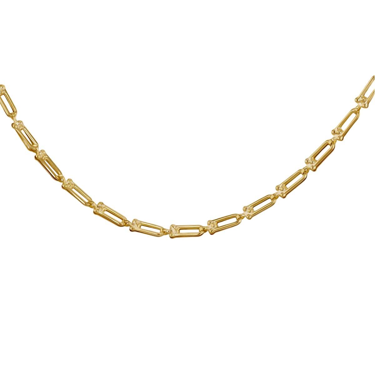 Designer Inspired Close Out - 9K Yellow Gold Industrial Link Necklace (Size - 18) 7768451 1