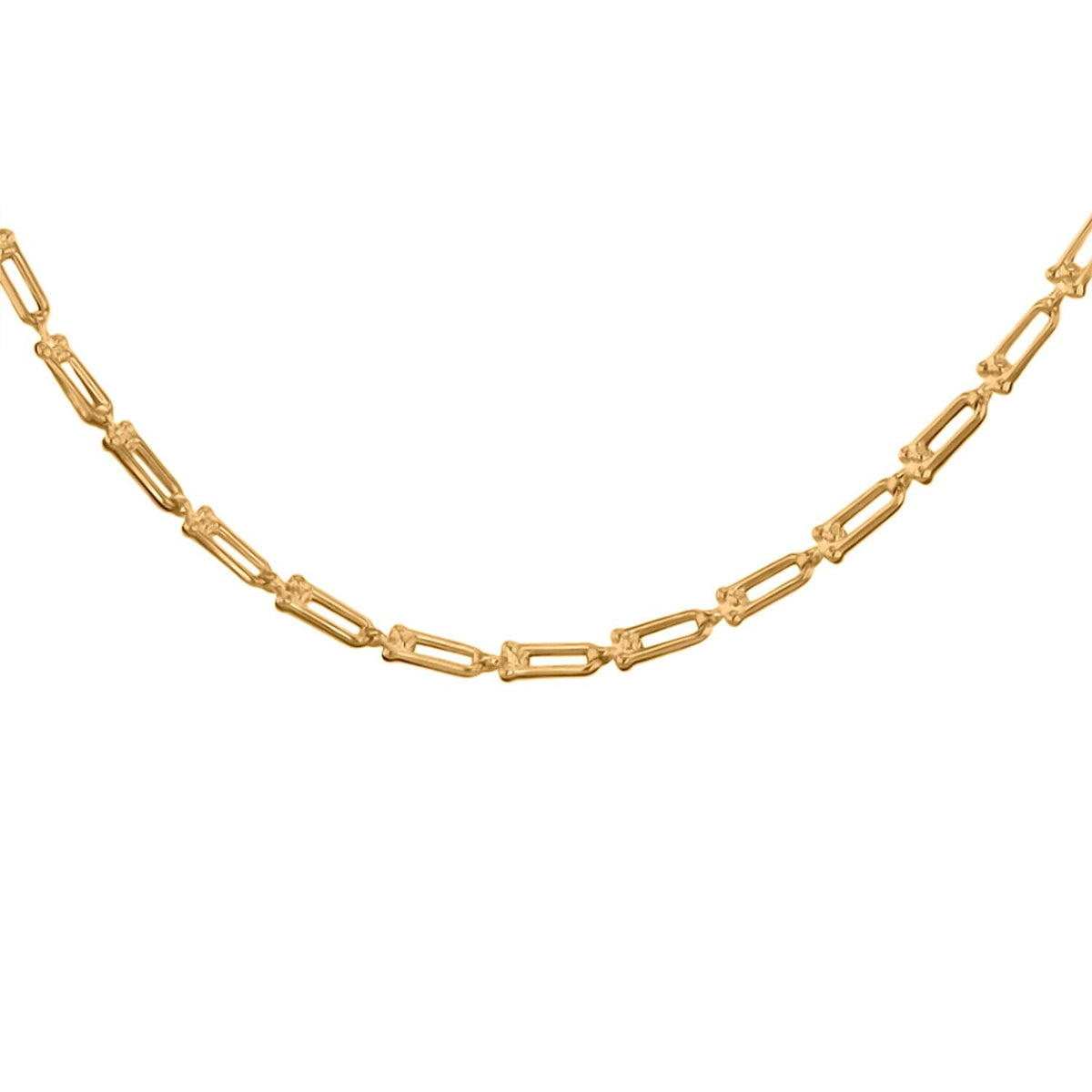 Designer Inspired - 9K Yellow Gold Industrial Link Necklace (Size - 18) 3.80 Gms. 7844486 1