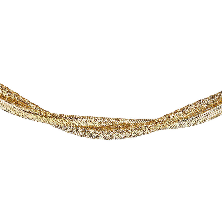 9K Yellow Gold Flexible C Necklace 18 Inch 3.9g 7329787 1