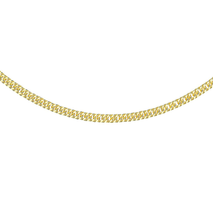2.5mm Hollow Triple Curb Chain 18 Inch in 9K Yellow Gold 7578195 1