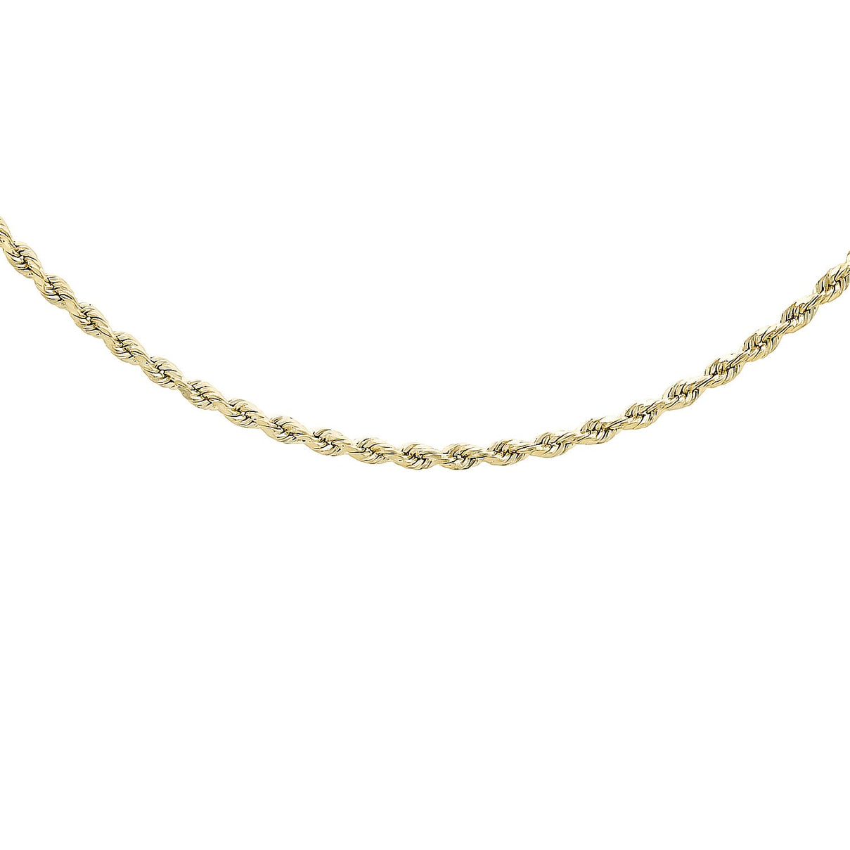 Diamond Cut Rope Chain 18 Inch in 9K Yellow Gold 7581056 0