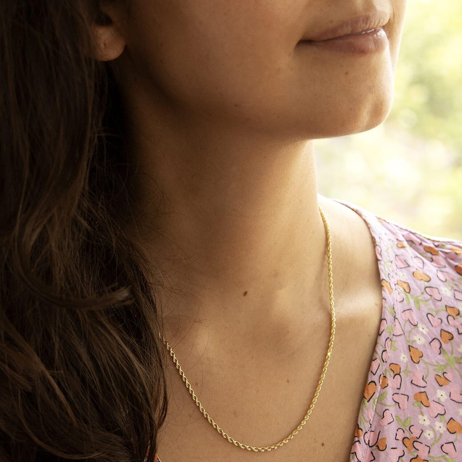 Diamond Cut Rope Chain 18 Inch in 9K Yellow Gold 7581056 1