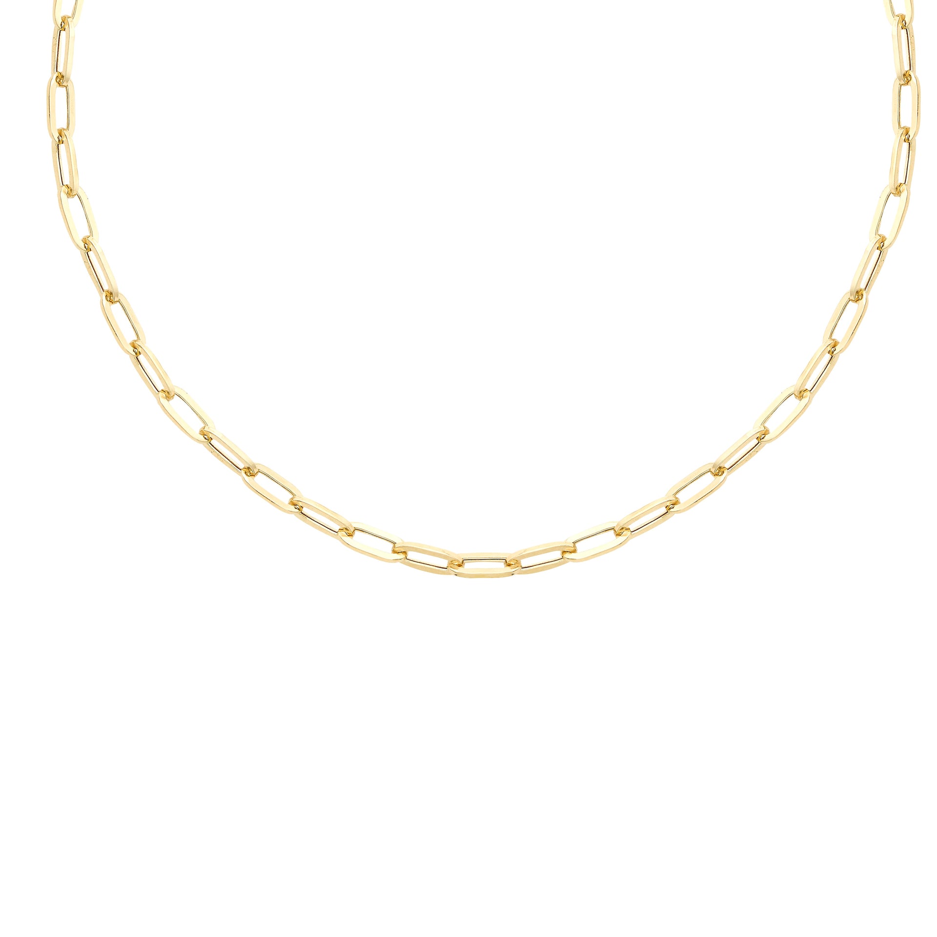 3.5mm Paper Chain 18 Inch in 9K Yellow Gold 4.7g 7580193 2