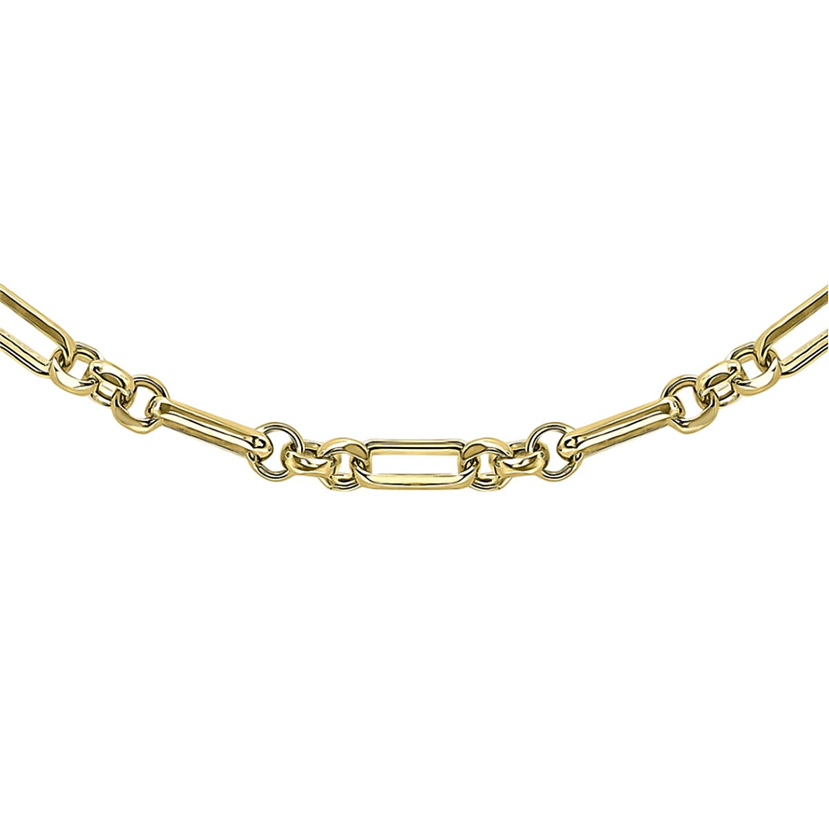 9K Yellow Gold Figaro Belcher Chain (Size - 18) 7766541 0