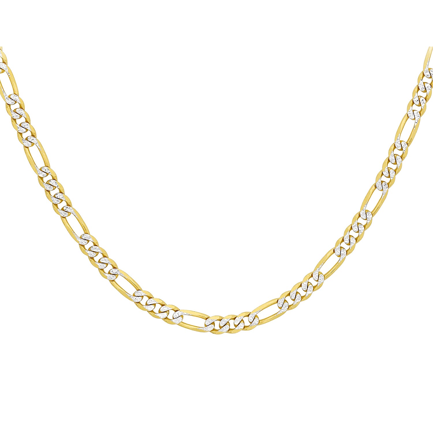 2.9mm Figaro Chain 18 Inch in 9K 2 Colour Gold 7586082 6