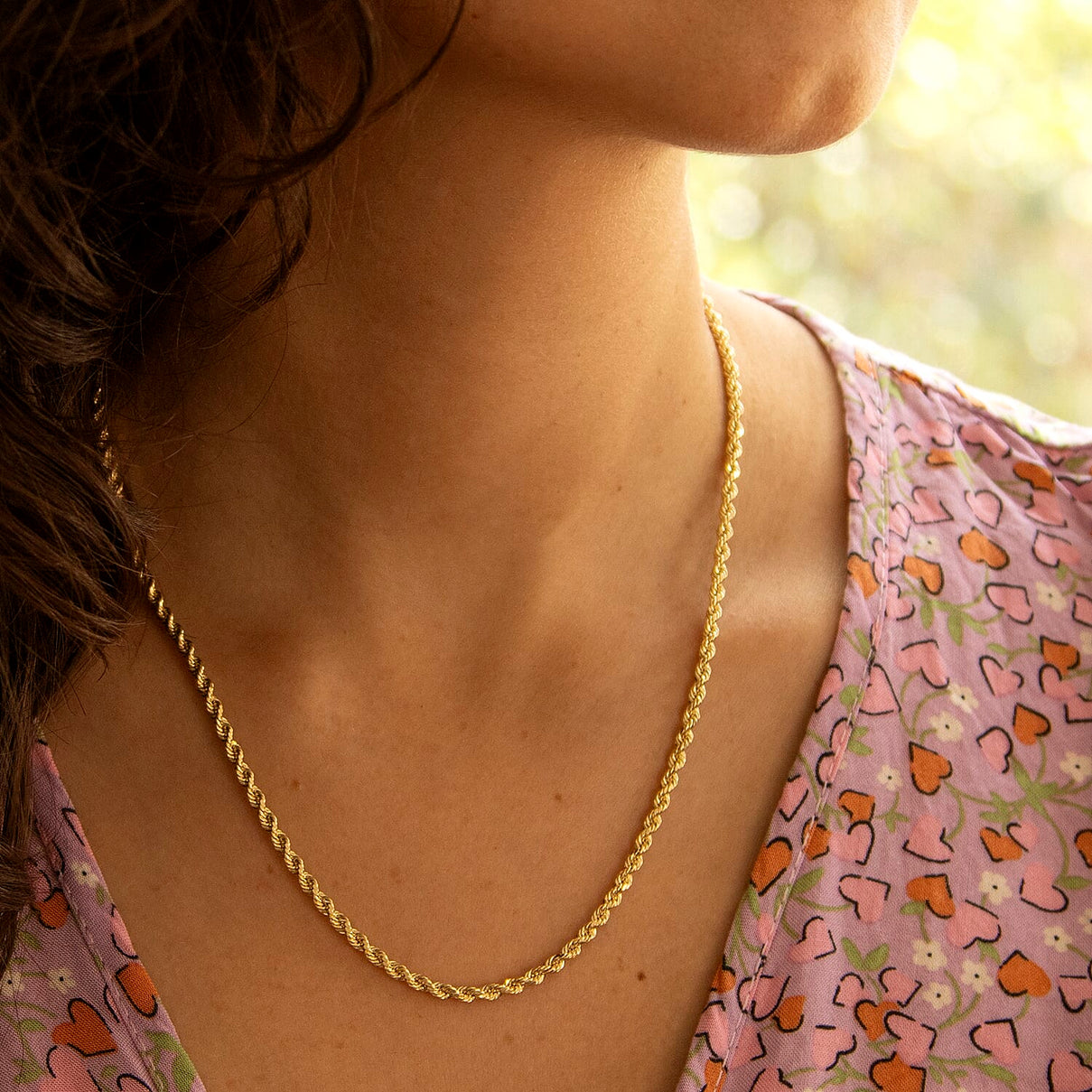 Diamond Cut Rope Chain 18 Inch in 9K Yellow Gold 7581537 1