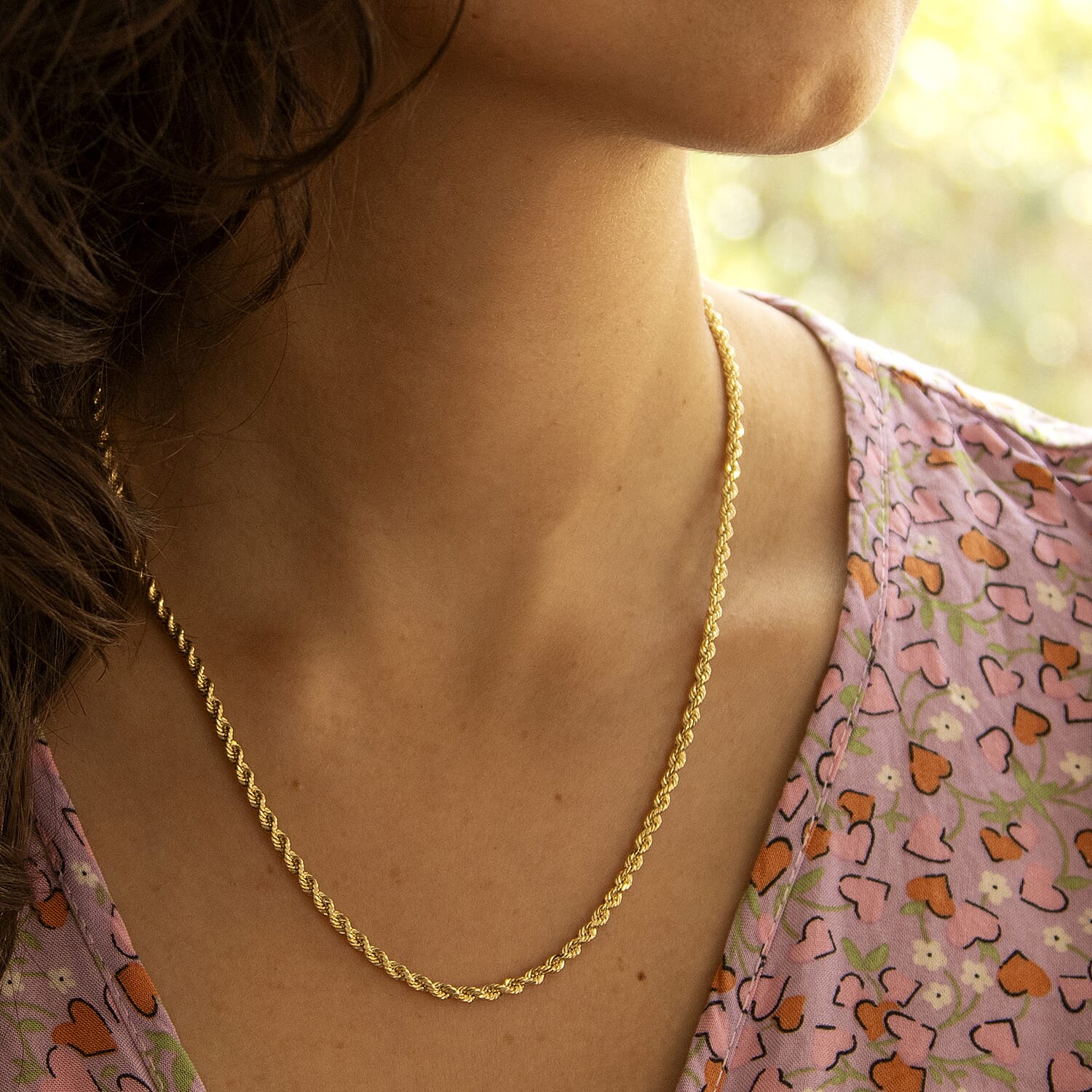 Diamond Cut Rope Chain 18 Inch in 9K Yellow Gold 7581537 1