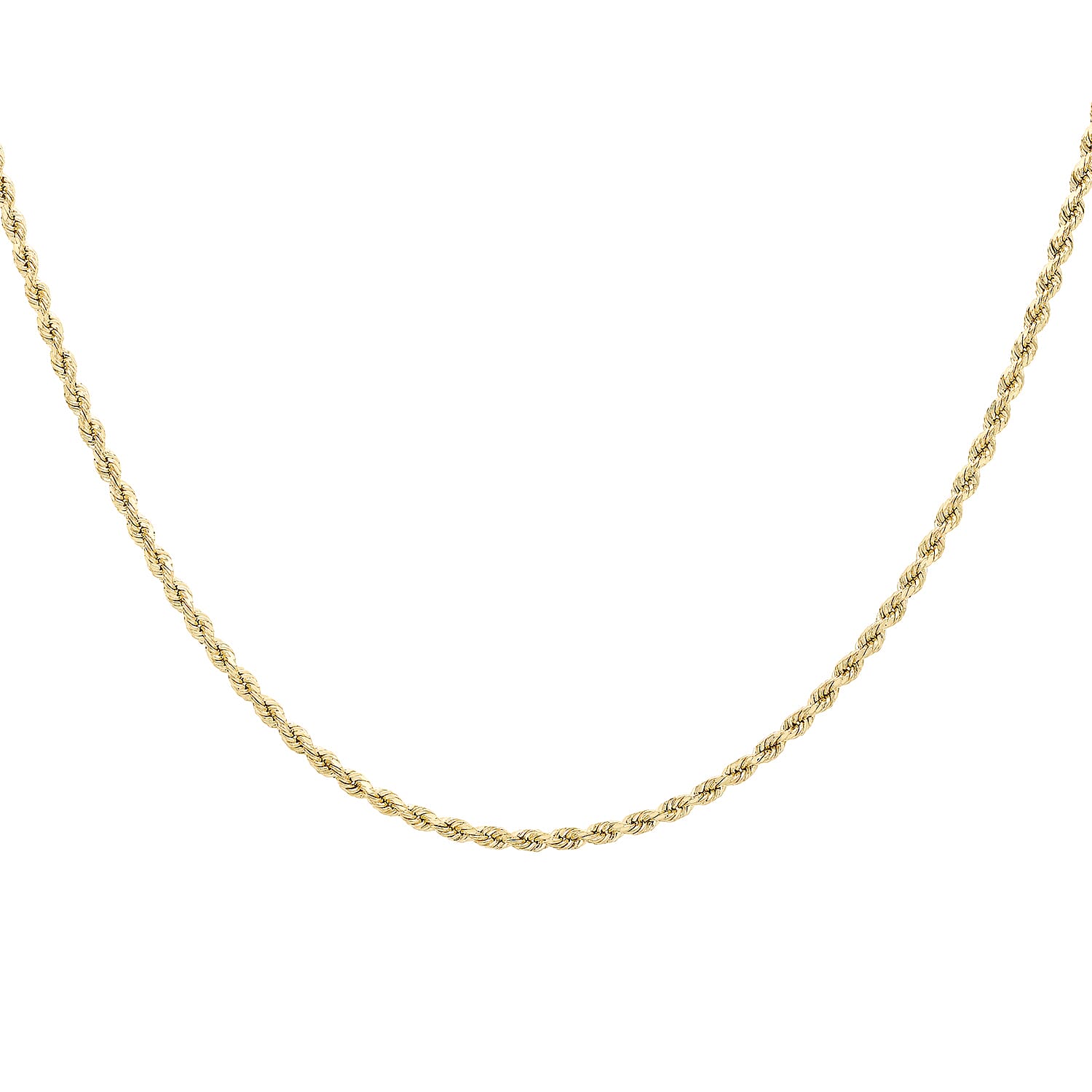 Diamond Cut Rope Chain 18 Inch in 9K Yellow Gold 7581537 3