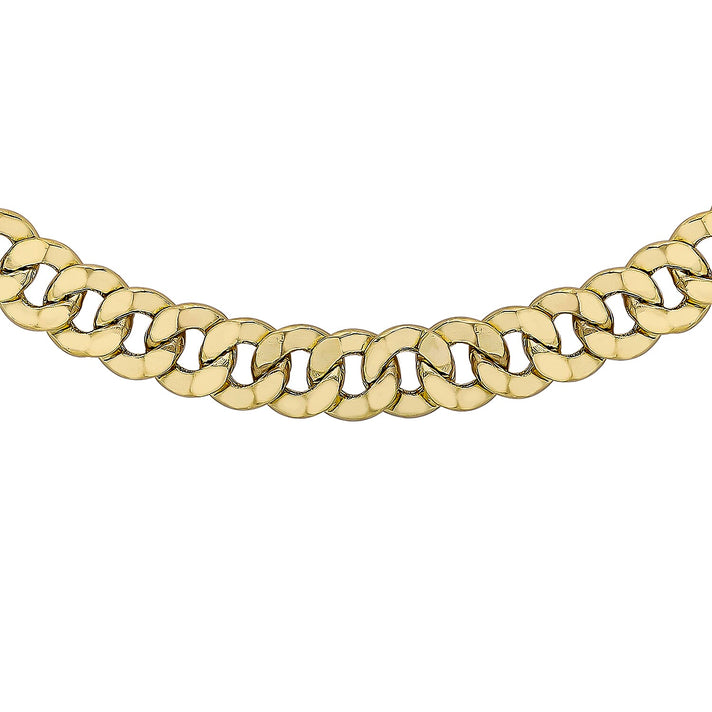 Diamond Cut 4.3mm Round Link Curb Chain 18 Inch in 9K Yellow Gold 7578133 1