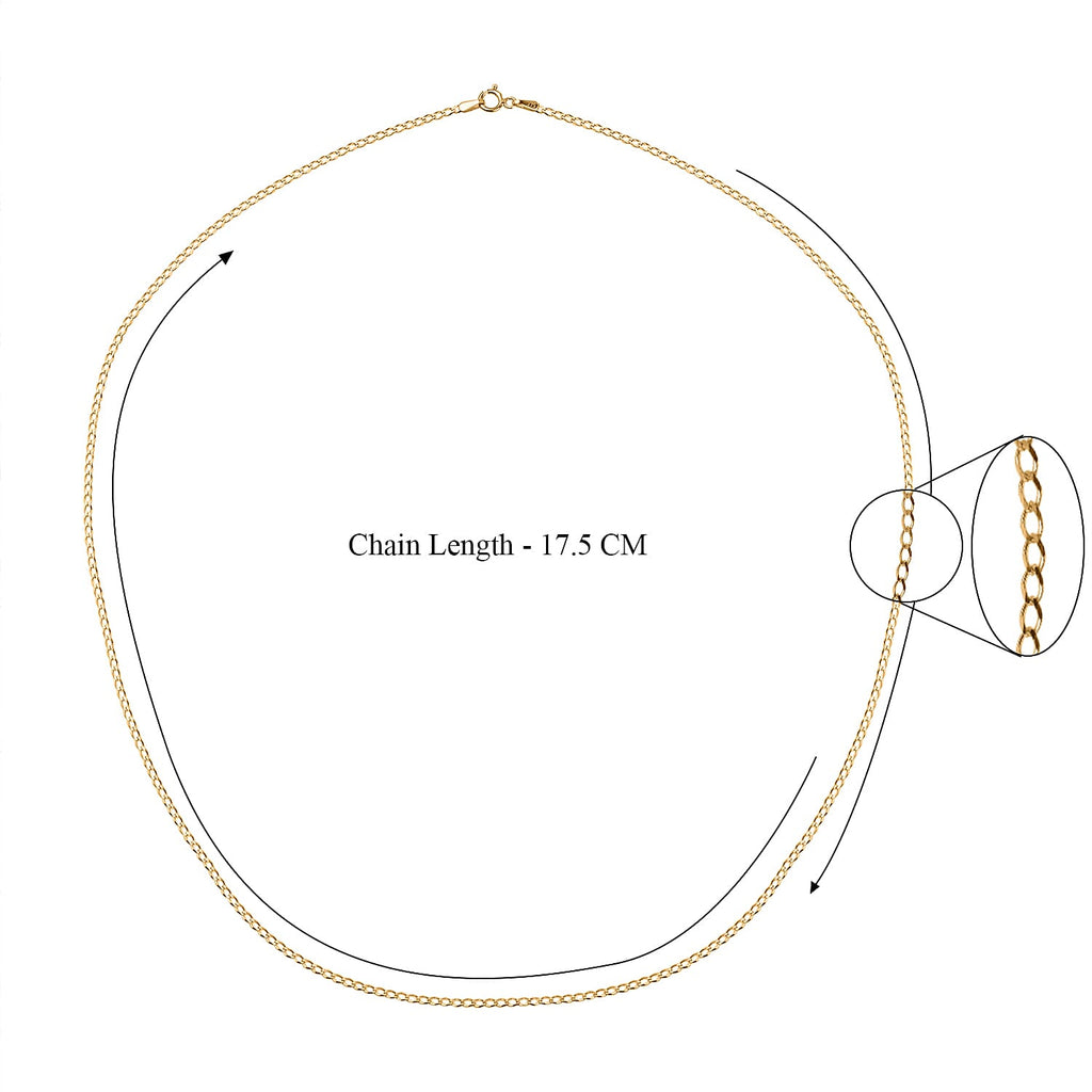 9K Yellow Gold  Chain (Size - 20),  Gold Wt. 1.3 Gms