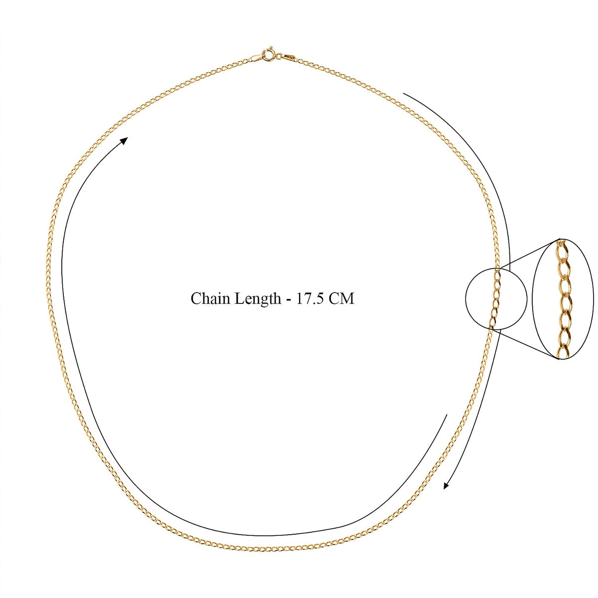 9K Yellow Gold  Chain (Size - 20),  Gold Wt. 1.3 Gms 7752389 4