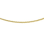 Close Out Deal - 9K Yellow Gold Mini Spiga Chain (Size - 20) with Spring Ring Clasp
