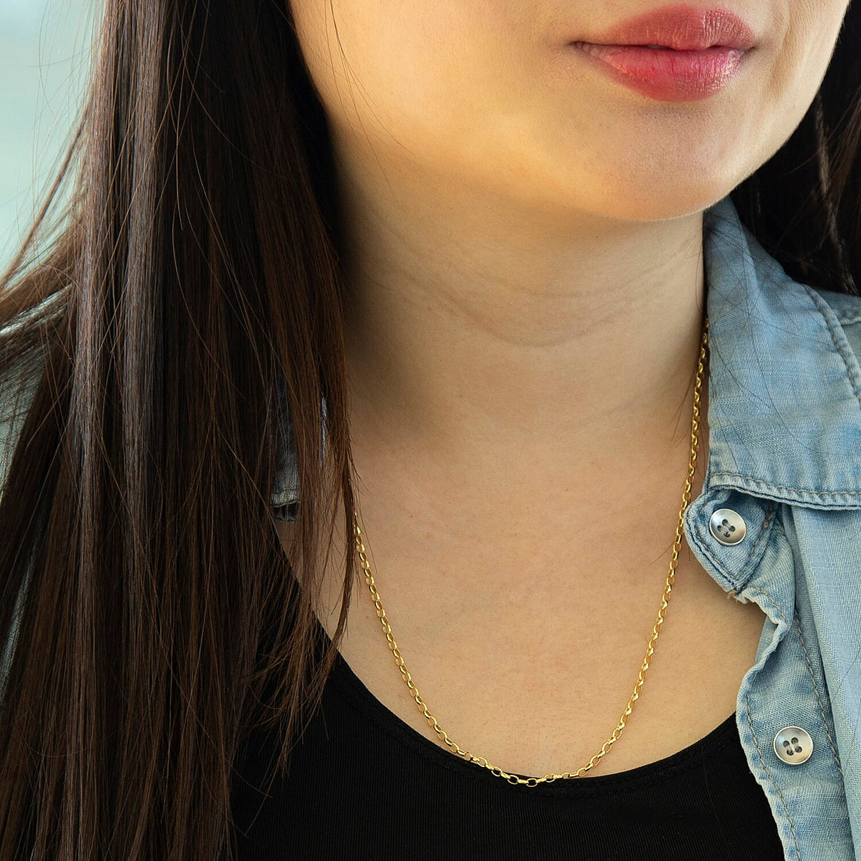Oval Belcher Chain 20 Inch in 9K Yellow Gold 7578981 1