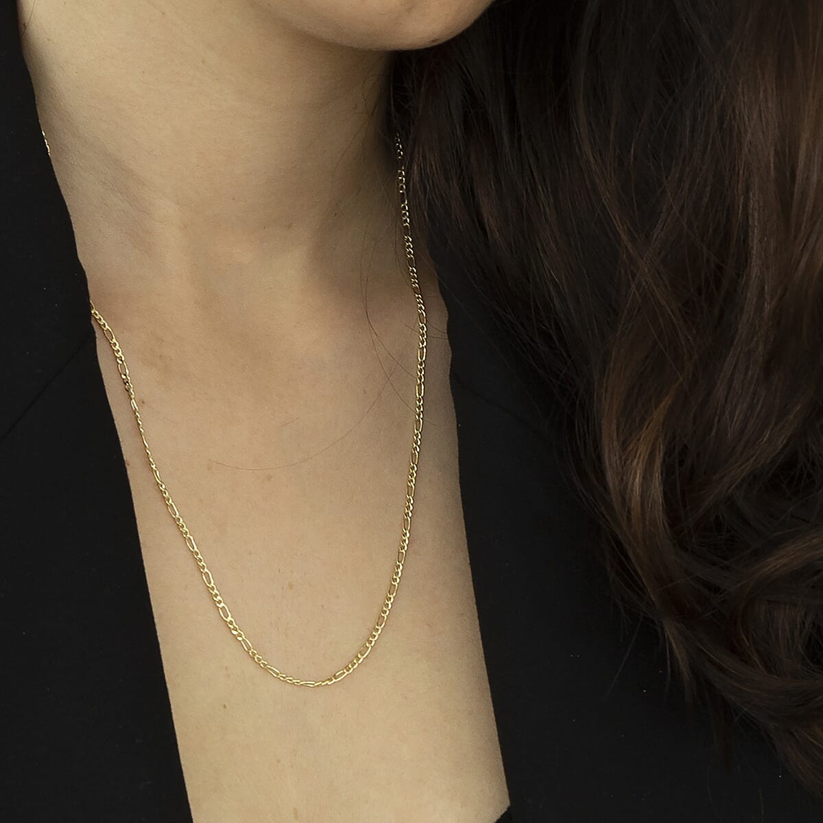 Figaro Chain 20 Inch in 9K Yellow Gold 7579431 1