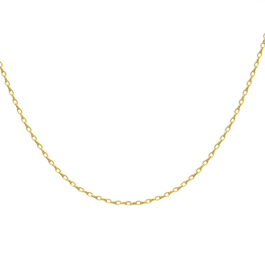 9K Yellow Gold Oval Diamond Cut Belcher Chain (Size - 20)